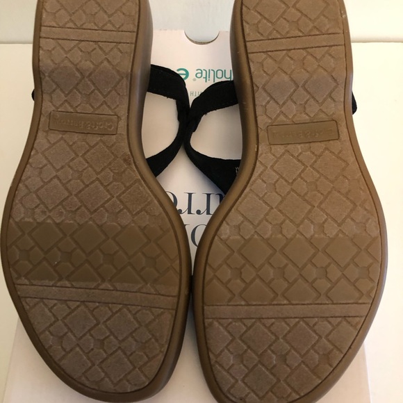 CROFT & BARROW Ortholite Comfort Womens Sandals Black & Diamanté Size 5 Wide New - Picture 8 of 11